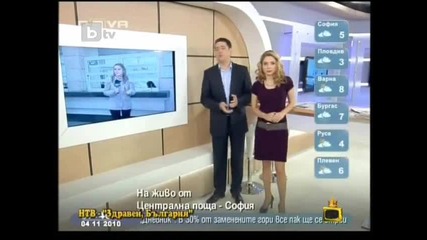 Супер притеснена репортерка на Нова Тв - Господари на Ефира 24.11.10 
