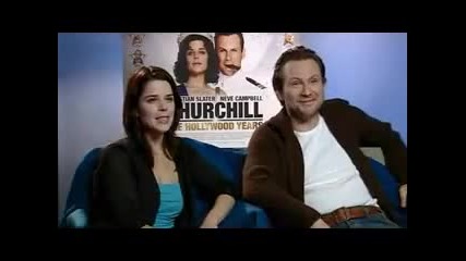 Великите звезди Нийв Кембъл и Крисчън Слейтър говорят за филма си Чърчил: Холивудските Години (2004)