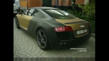 Matte Black & Gold Audi R8