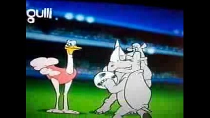 Zoo Cup.носорози срещу Щрауси