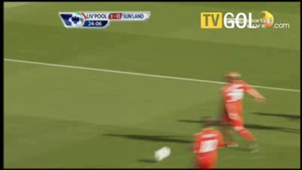 Liverpool 1 - 1 Sunderland - Bent Goal 