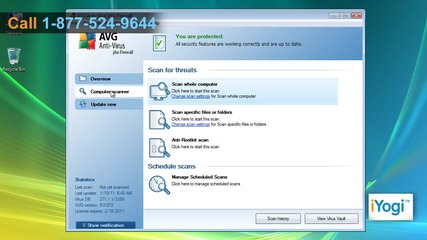 Schedule an automated scan of your Pc using Avg® Antivirus Plus Firewall 9.0 in Windows® Vista
