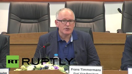 Greece: 'Impossible' for EU countries to tackle refugee crisis alone - EC's Timmermans