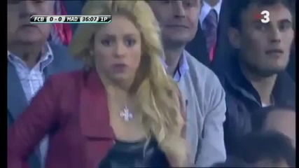 Шакира полудява от яд след гола на Роналдо на ( Барселона 0 - 1 Реал Мадрид )