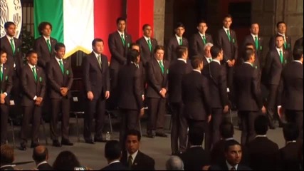 Президентът на Мексико изпрати отбора за Мондиала в Бразилия със специална церемония