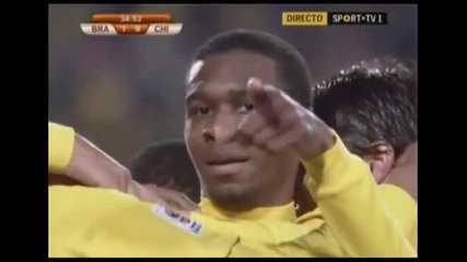 Бразилия 3 - 0 Чили осмина финал 