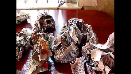 Newspapers in fire 