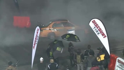 Burnout Nearly Takes out Monster Energy Model at 