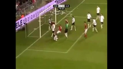 Видео Европейски футбол - Дания - Албания 3 0.flv
