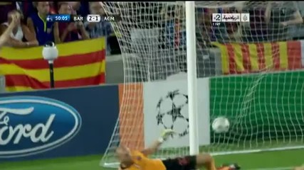 David Villa Goal Vs Ac.milan [13 09 2011] Hd - muzaferko