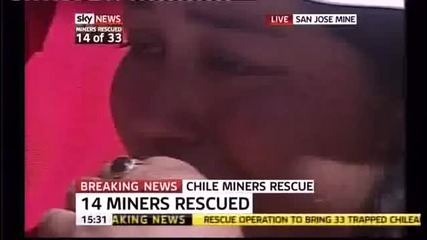 Чилийските миньори - Четиринадесетият изваден миньор! 