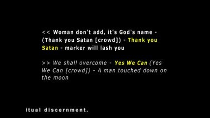 Obama - Yes We Can = Thank You Satan