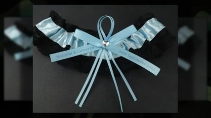 Handmade wedding garters.