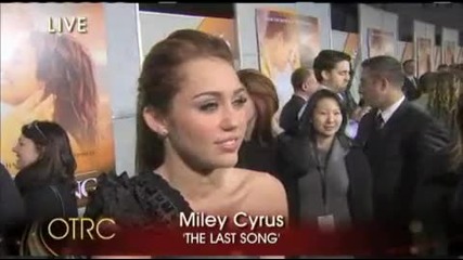 Miley Cyrus at The Last Song La Premiere (interview) 
