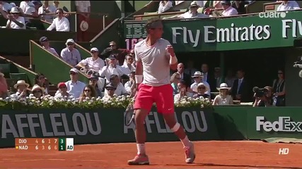 Nadal vs Djokovic - Roland Garros 2013 - Hot Shot [9]