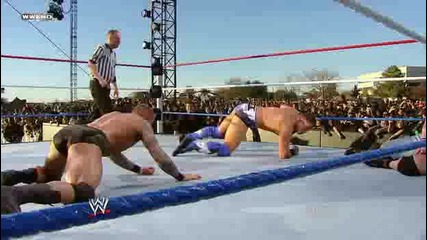 John Cena Randy Orton Rey Mysterio vs The Miz Wade Barett Alberto - Tribute To The Troops 2010 
