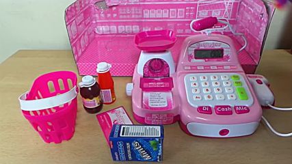 Toy Supermarket Pink Till Cash Register Setvia torchbrowser.com