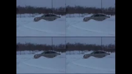 Дрифт с Audi - то в снега