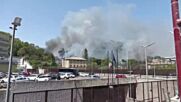 В центъра на Рим избухна голям пожар