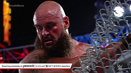 Braun Strowman launches Shane McMahon off the Steel Cage: WrestleMania 37 – Night 1 (WWE Network Exclusive)