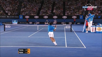Roger Federer Vs Jo Wilfried Tsonga Australian Open 2014 R4