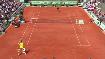 Federer vs Del Potro - Roland Garros 2012 - Part 1!