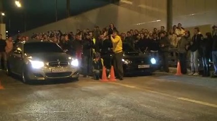 Gold M5 vs Subaru Sti part I 