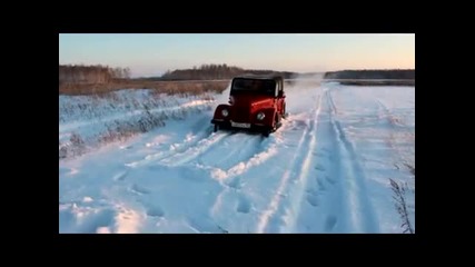 Газ 69 А на сняг