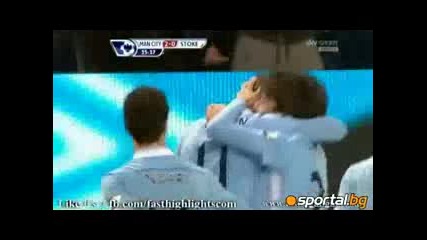 21.12.2011 Манчестър Сити-стоук Сити 3-0 Премиършип