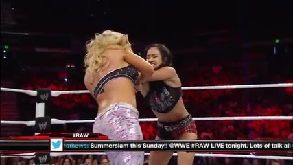 The Great Khali & Natalya vs. Big E Langston & Aj Lee: Raw, August 12, 2013