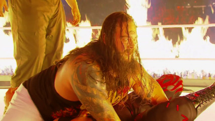 The Wyatt Family helps Bray Wyatt overcome Kane in a Ring of Fire Match: SummerSlam 2013