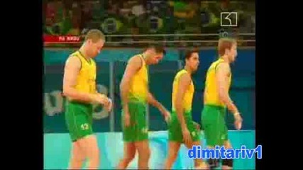 Волейбол Бразилия - Египет 2 - 0 ( Пекин - 2008 )