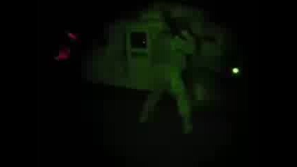 american soldier in action dancing