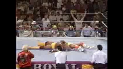 Wwf Хълк Хоуган и The Warrior се срещат за пръв път на ринга Royal Rumble 1990