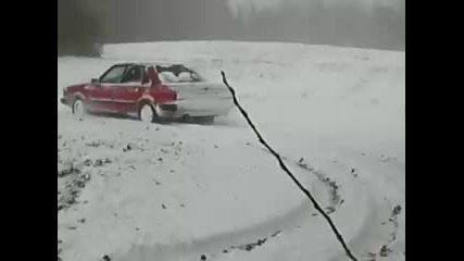 Audi 80 quattro 2.0 85kw at snow 