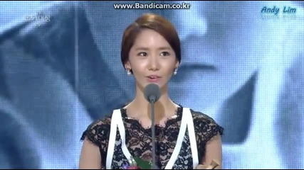 [eng] Yoona - Best Actress ( Mini series ) @ Kbs Drama Awards 2013