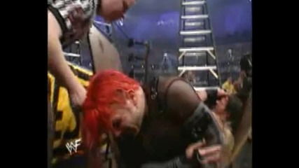 Jeff Hardy Swanton Bombs Rhino on a Table