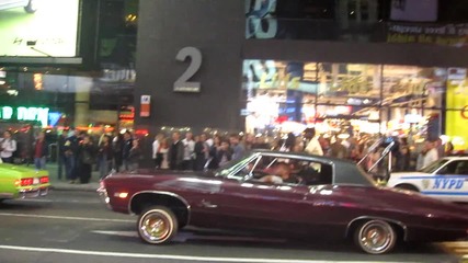 Times square - gangsters with Lowriders 