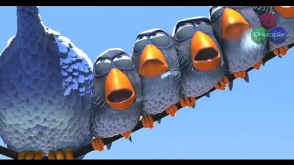 Pixar For The Birds Mini-Animation (Птици на Телефонен Кабел) High-Quality