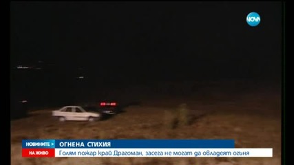 Огнена стихия бушува край Драгоман