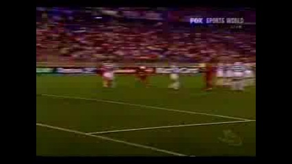 Riise freekick,  funny American commentary