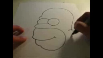 Как да нарисуваме Хоумър Симпсън за 20 секунди