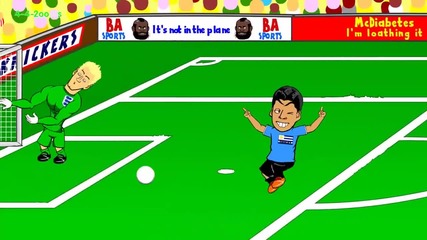 Уругвай и Англия - Забавна футболна анимация.