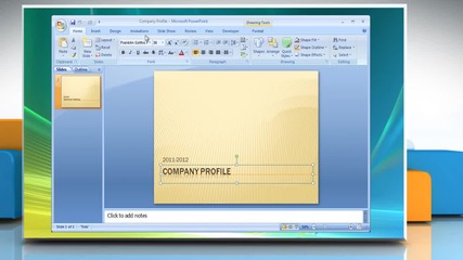 Microsoft® Powerpoint 2007: How to animate text in presentation on Windows® Vista?
