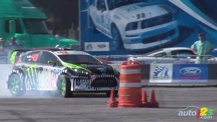 Ken Block does what he does best at Sema 2010_
