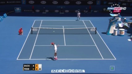 Roger Federer - James Duckworth Ao 2014 R1 Highlights