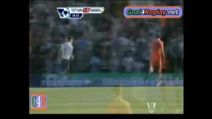 Страхотен гол на Рафаел Ван Дер Ваарт с бг аудио !! Тотнъм 3:1 Суонси