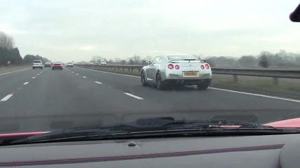 Nissan Gtr Огън от ауспуха