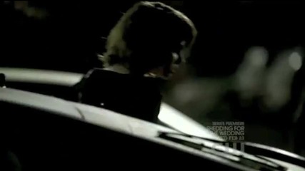 Damon, Elena and Rose in the parking lot
