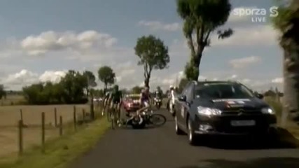 Най - Неочакваното падане в 9тия етап на Tour De France